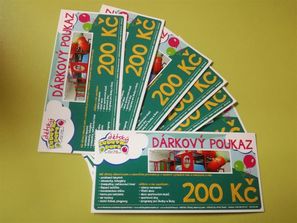 Dárkové poukazy, dětská herna Třebíč Střítež